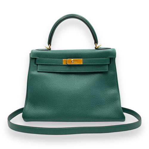 Kelly 28 Malachite in Togo, Gold hardware