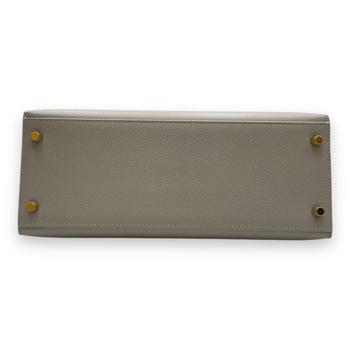 Kelly 28 Gris Mouette in Epsom, Gold hardware