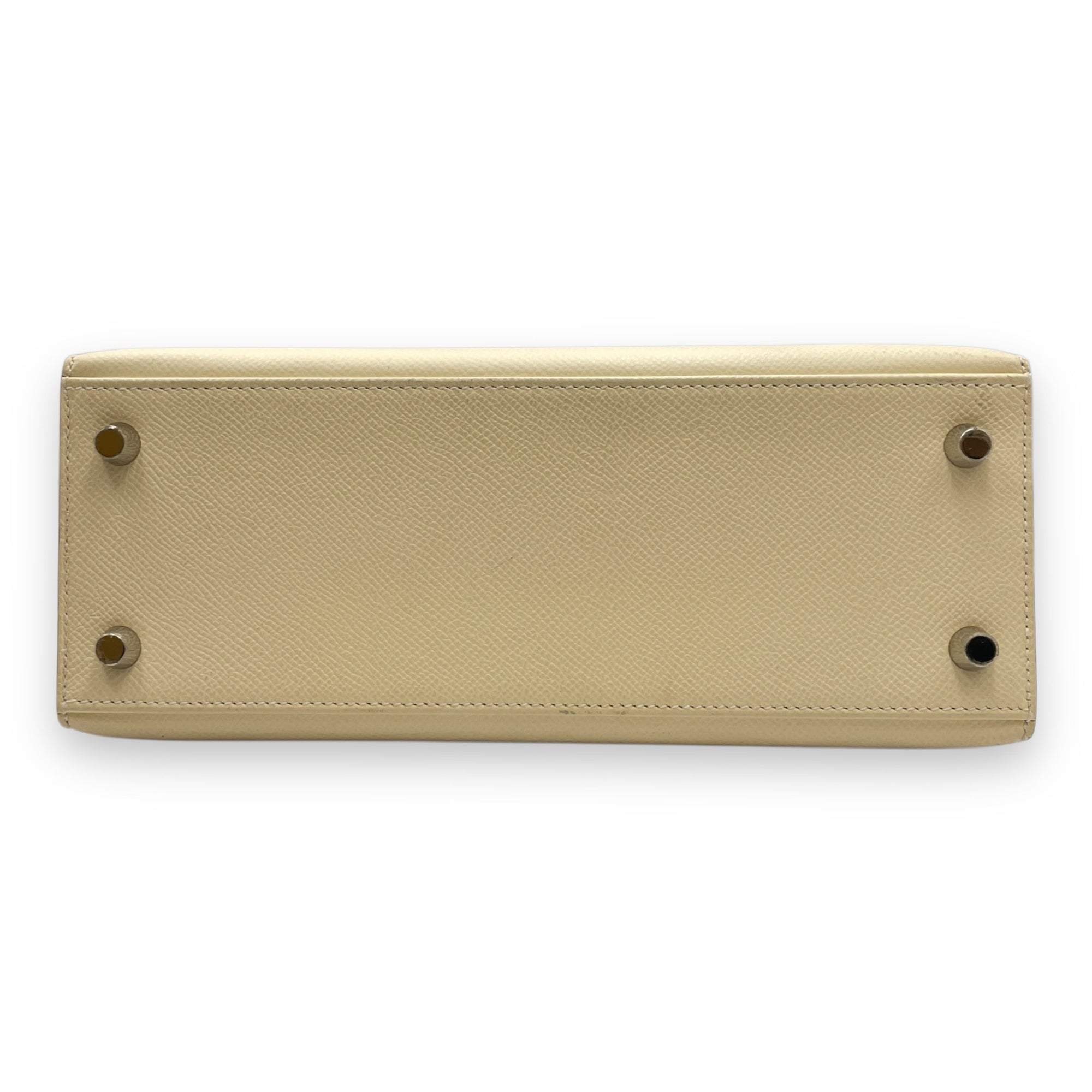 Tricolor Sellier Kelly 25 Nata/Chai/Gris in Epsom Palladium hardware CL2510-16580 5