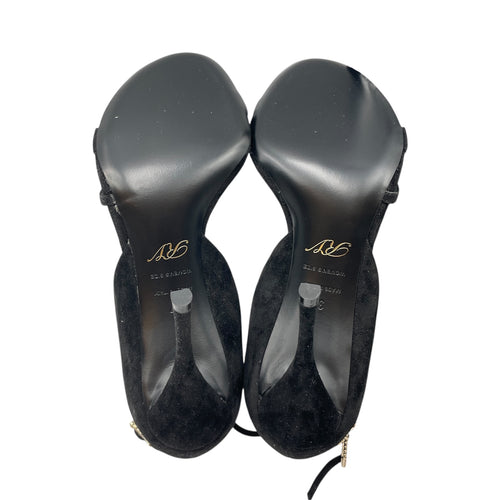 Suede 37 Black Heels , Gold hardware