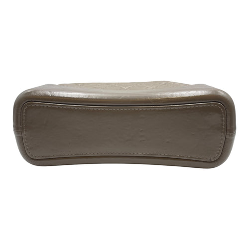 Gabrielle Large Grey Shoulder Bag in Calfskin, 3-Tone hardware