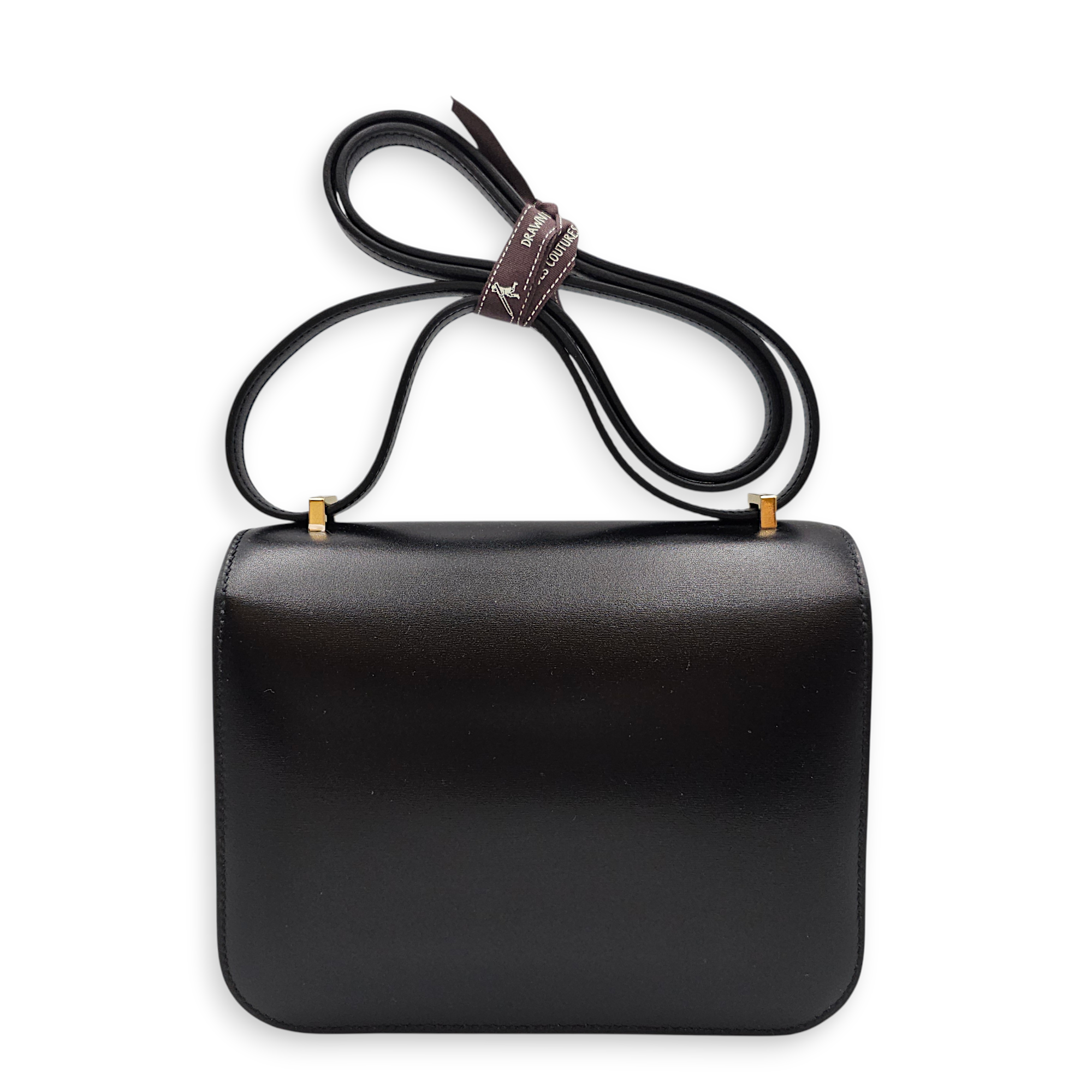 Constance Mirror 18 Black in Box, Gold hardware