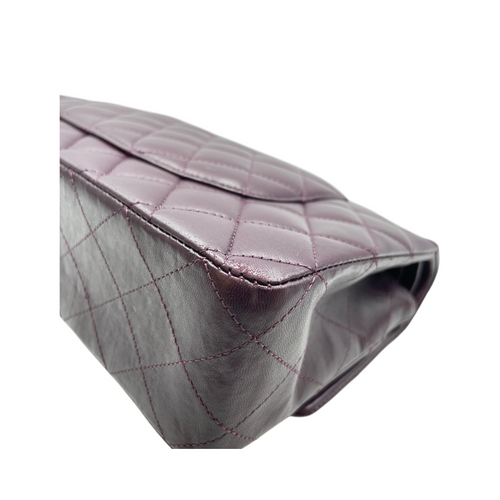 Classic Double Flap Medium Red Shoulder Bag in Lambskin, Silver hardware