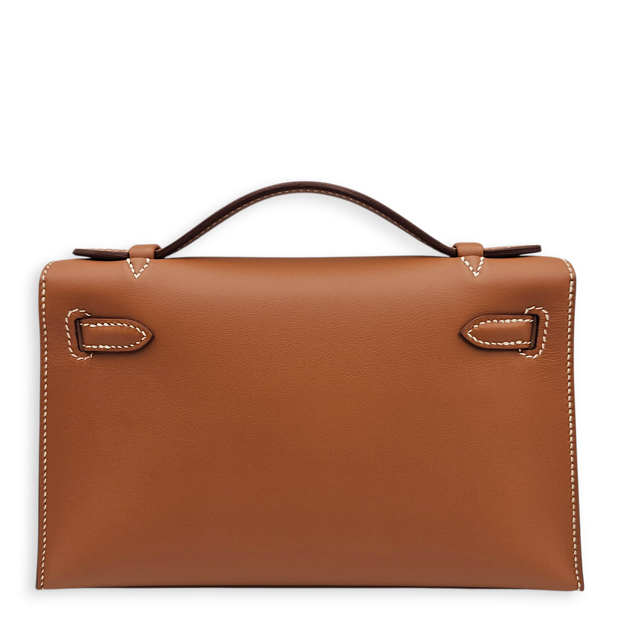 Kelly Pochette Gold in Swift, Palladium hardware