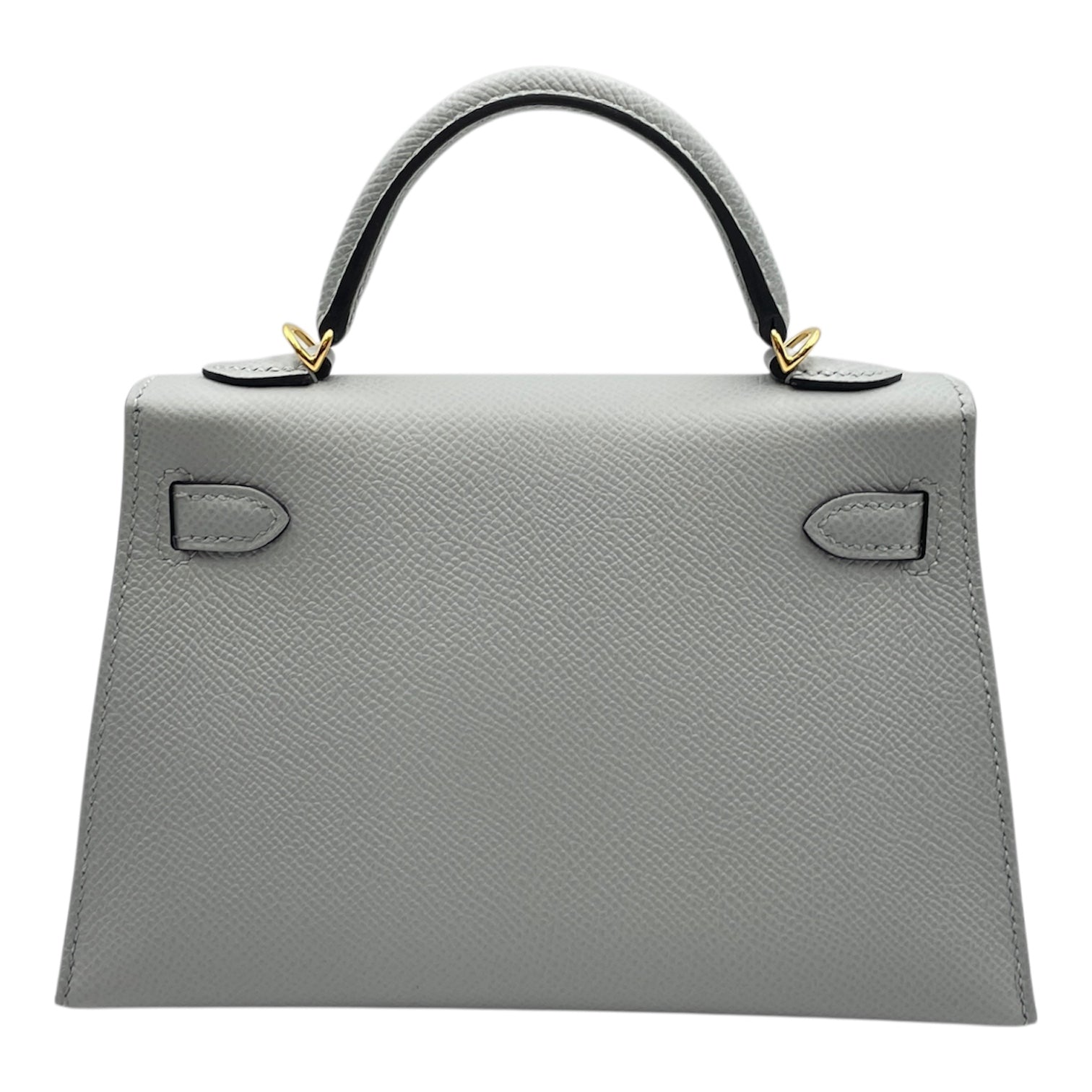 Sellier Kelly 20 Blue Glacier in Epsom, Gold hardware