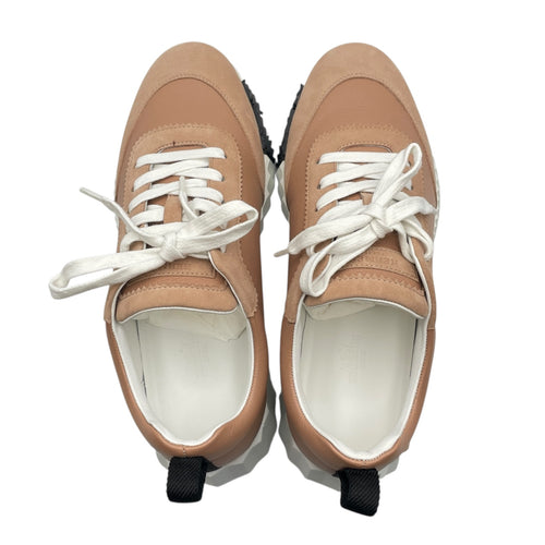 Bouncing 38.5 Beige Perlino Sneakers in Suede Leather