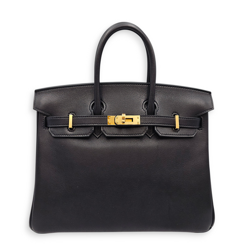 Birkin 25 Black in Volupto, Gold hardware