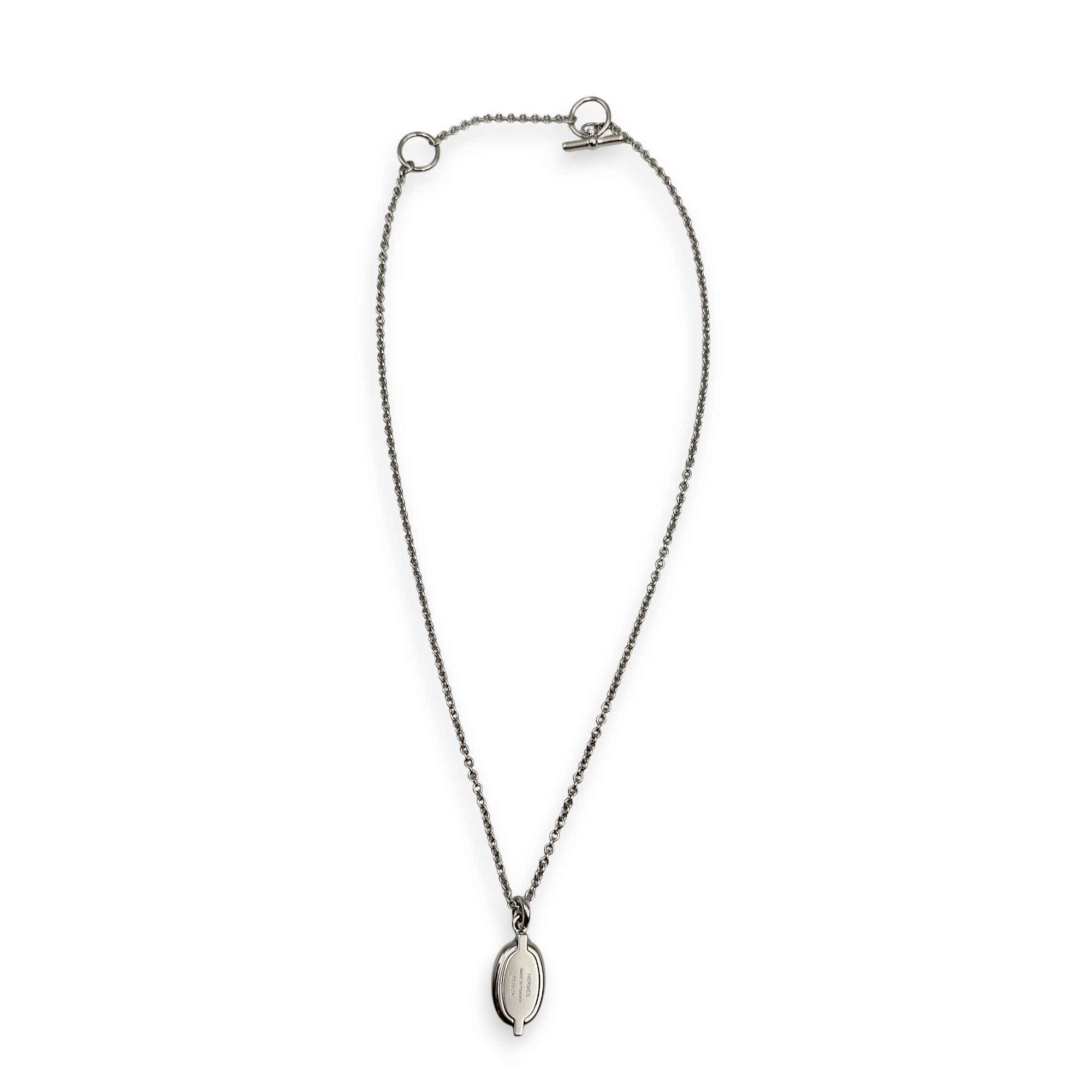 Maillon Mini Black Pendant , Palladium hardware