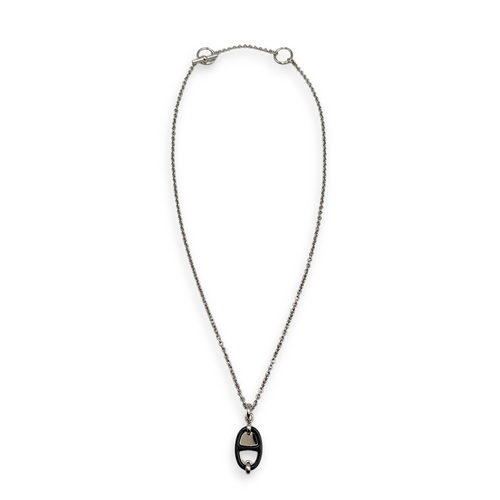 Maillon Mini Black Pendant , Palladium hardware