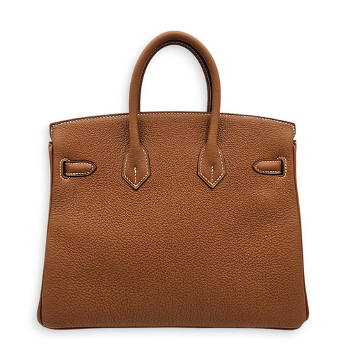 Birkin 25 Gold in Togo, Palladium hardware