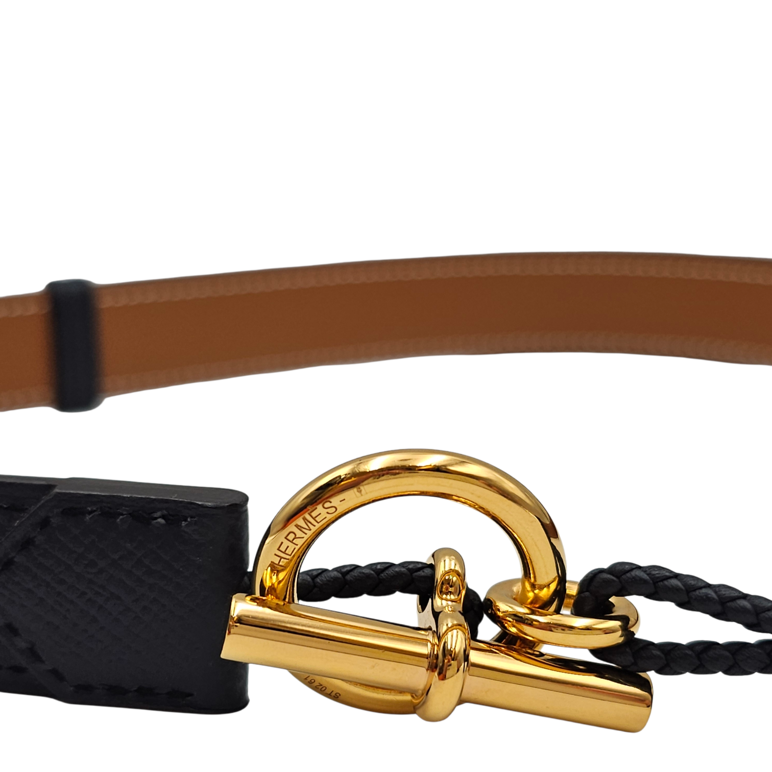 Glenan 24 Black Belt in Epsom, Gold hardware