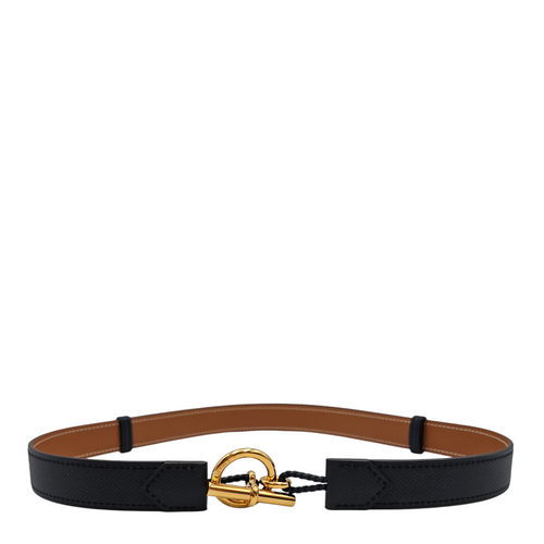 Glenan 24 Black Belt in Epsom, Gold hardware