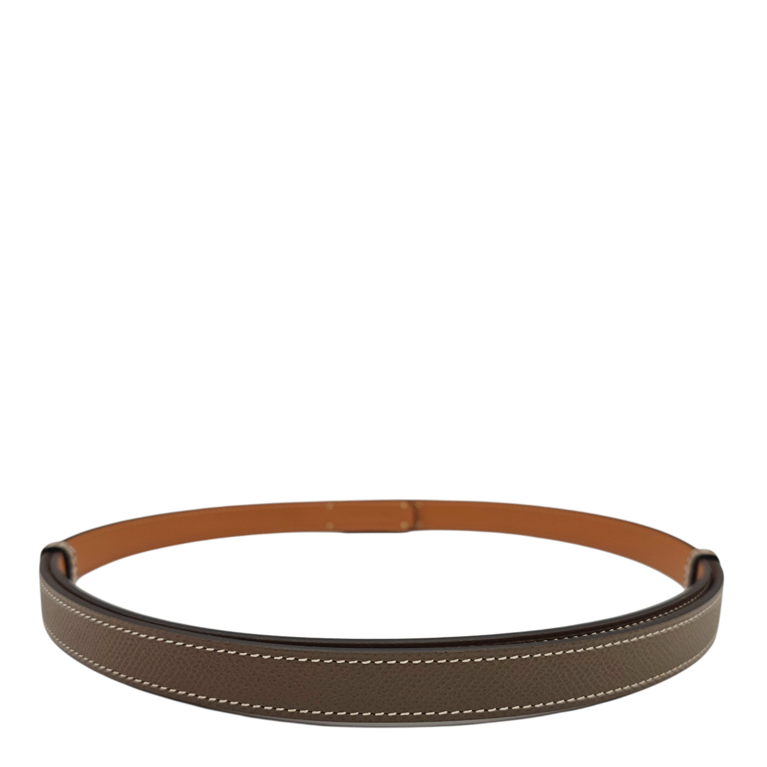 Kelly 18 Etoupe Belt in Epsom, Gold hardware