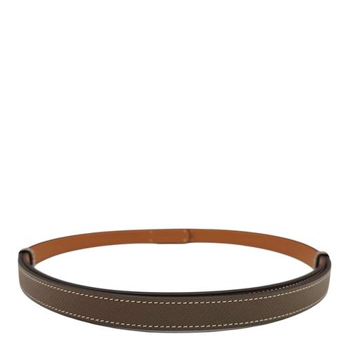 Kelly 18 Etoupe Belt in Epsom, Gold hardware