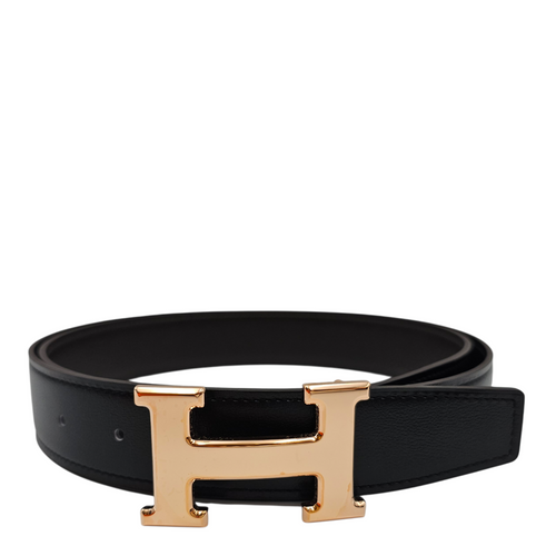 H 32mm by 95cm Black Belt Kit in Box, Rose Gold hardware