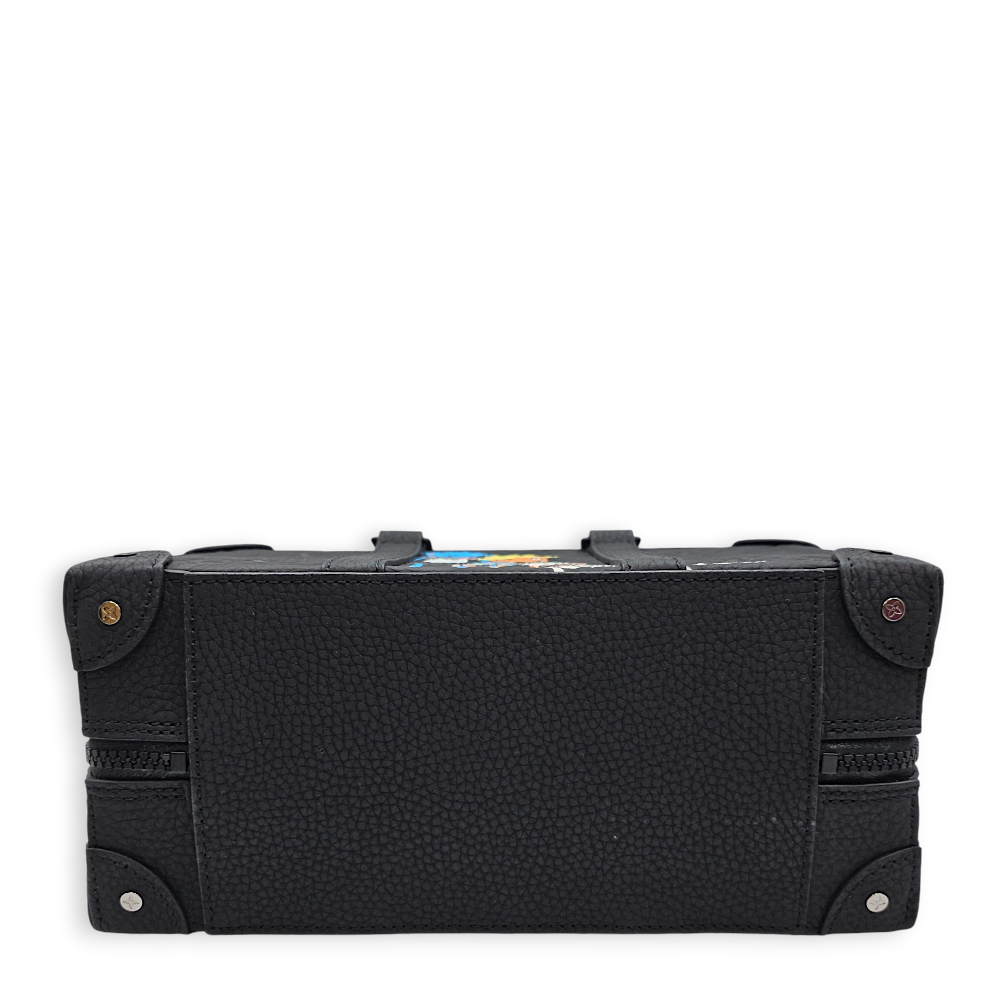Speedy soft trunk Black Crossbody Bag in Empriente Leather, Gunmetal hardware