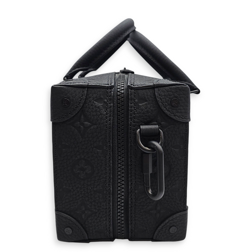 Speedy soft trunk Black Crossbody Bag in Empriente Leather, Gunmetal hardware