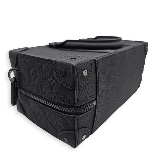 Speedy soft trunk Black Crossbody Bag in Empriente Leather, Gunmetal hardware