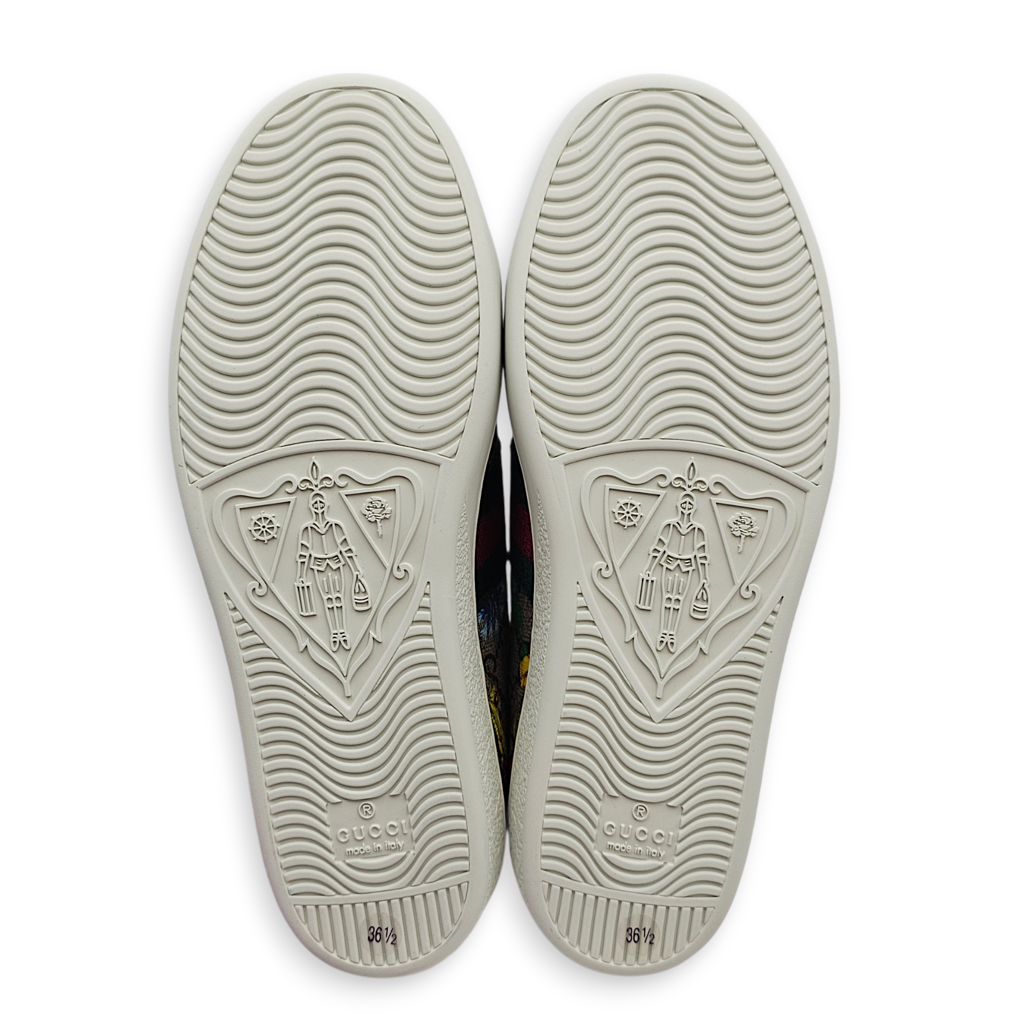 Ace GG Supreme Flora Print 36.5 Multi-colour Sneakers in Calfskin