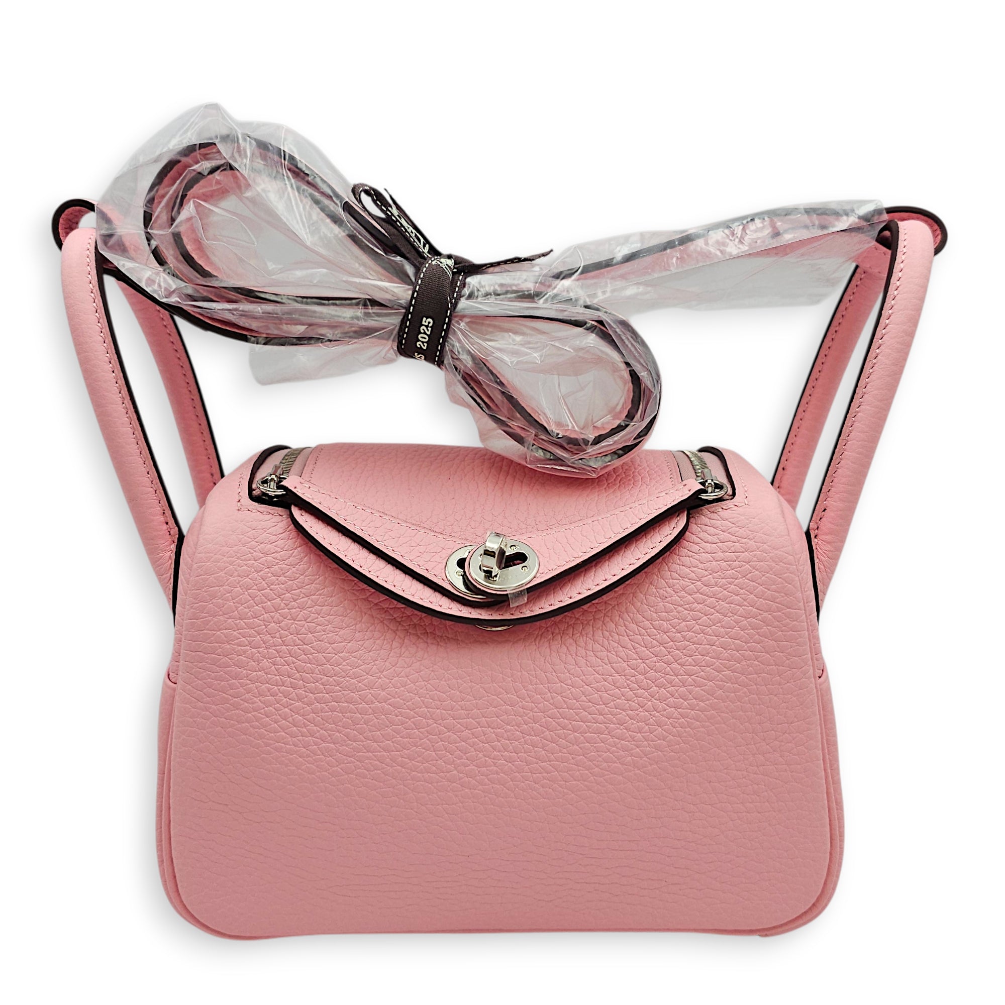 Lindy II Mini Rose Sakura in Clemence, Palladium hardware