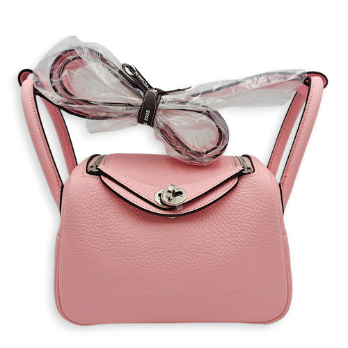 Lindy II Mini Rose Sakura in Clemence, Palladium hardware