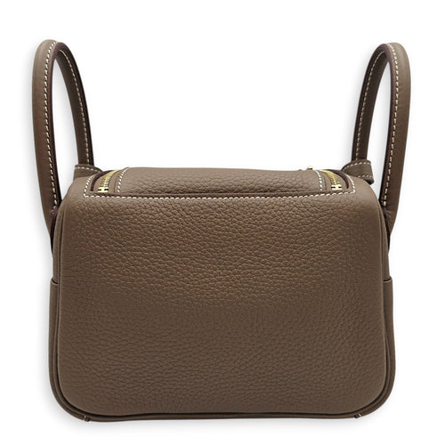 Lindy II Mini Etoupe in Clemence, Gold hardware