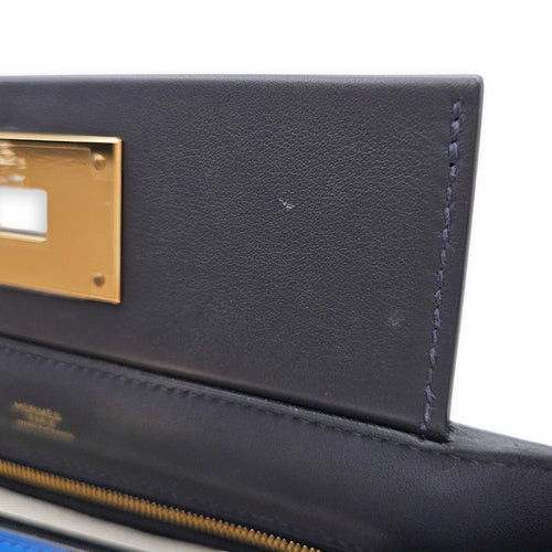 24/24-21 Blue Nuit/France in Evercolor, Gold hardware