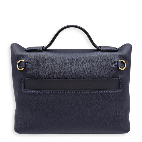 24/24-21 Blue Nuit/France in Evercolor, Gold hardware