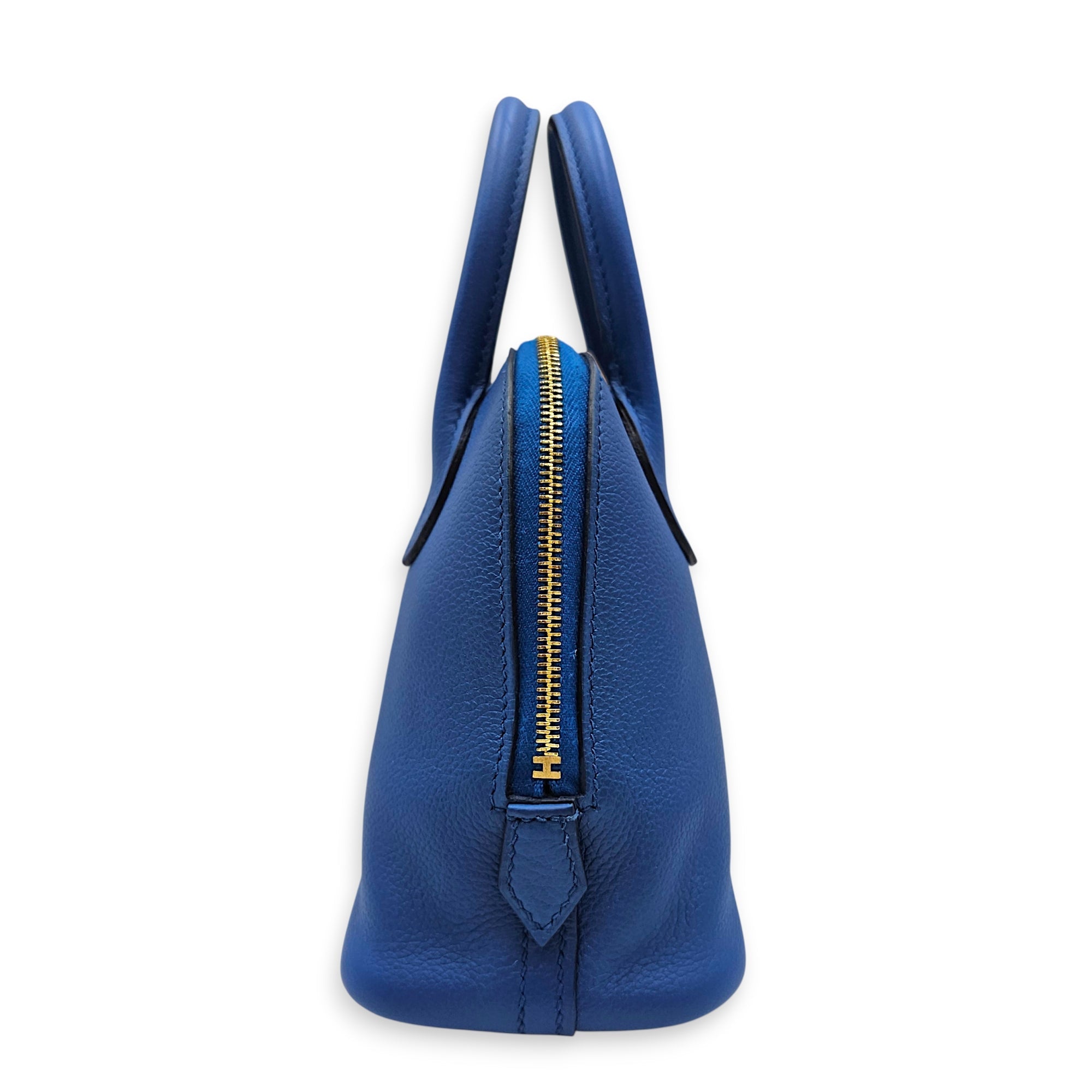 Bolide 1923 Mini Blue France/Blue Sapphir in Evercolor Gold hardware