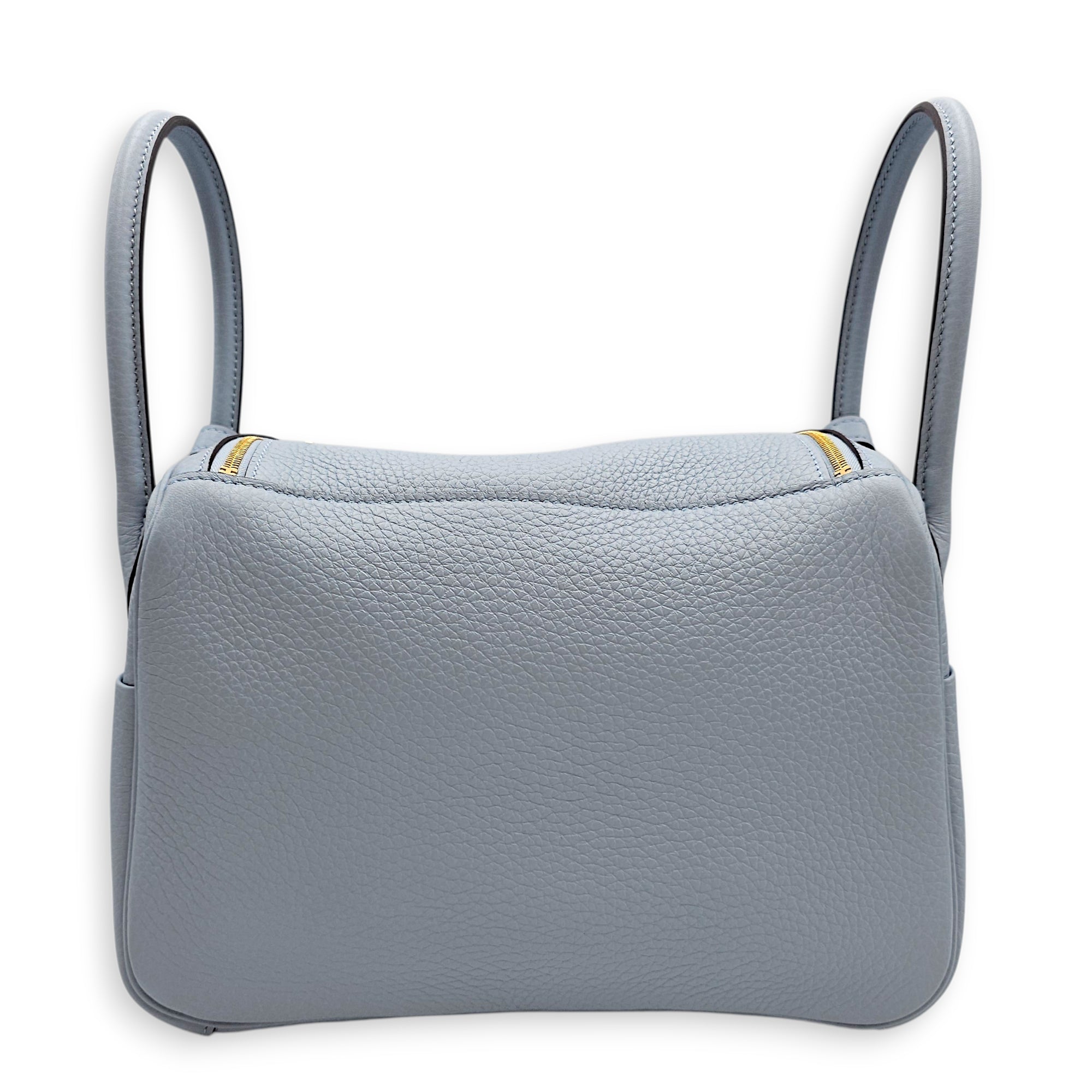 Lindy 26 Blue Lin in Clemence, Gold hardware