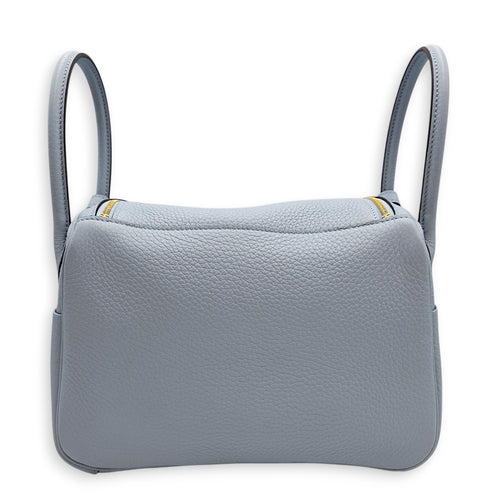 Lindy 26 Blue Lin in Clemence, Gold hardware