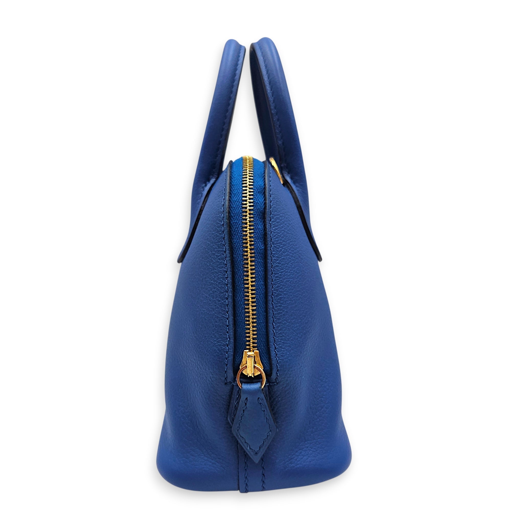 Bolide 1923 Mini Blue France/Blue Sapphir in Evercolor Gold hardware