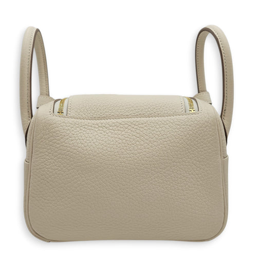 Lindy II Mini Craie in Clemence, Gold hardware