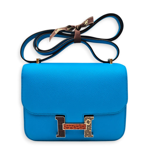 Constance 18 Blue Frida/Bordeaux-Etrusque-Ombre in Epsom, Palladium hardware