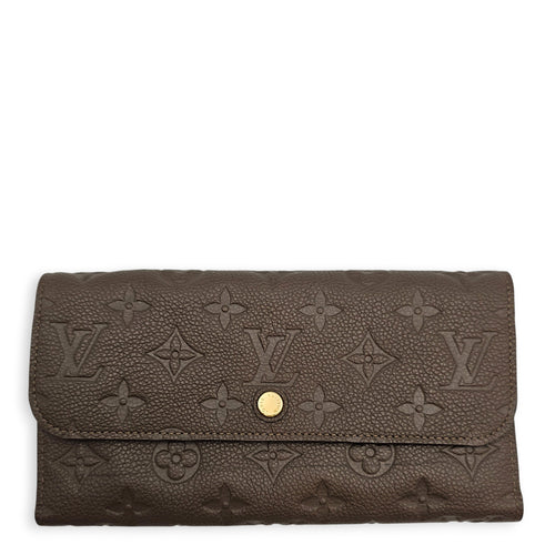 Monogram Empreinte Tri-fold Brown Wallet in Empriente Leather, Gold hardware