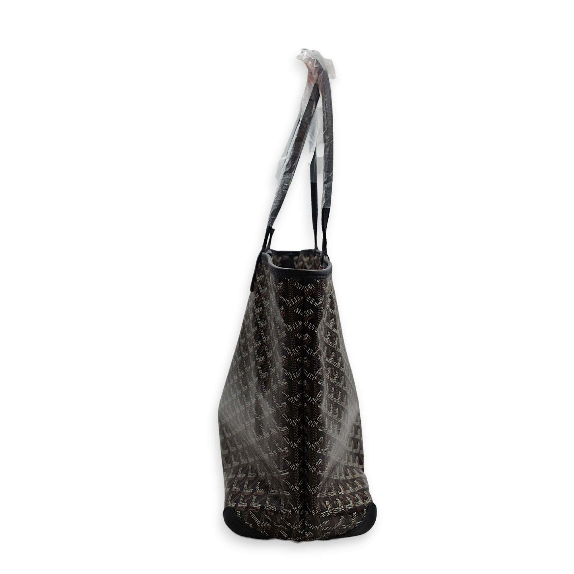 Sac Artois MM Black Shoulder Bag in Canvas, Silver hardware