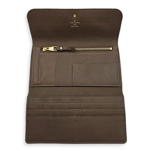 Monogram Empreinte Tri-fold Brown Wallet in Empriente Leather, Gold hardware