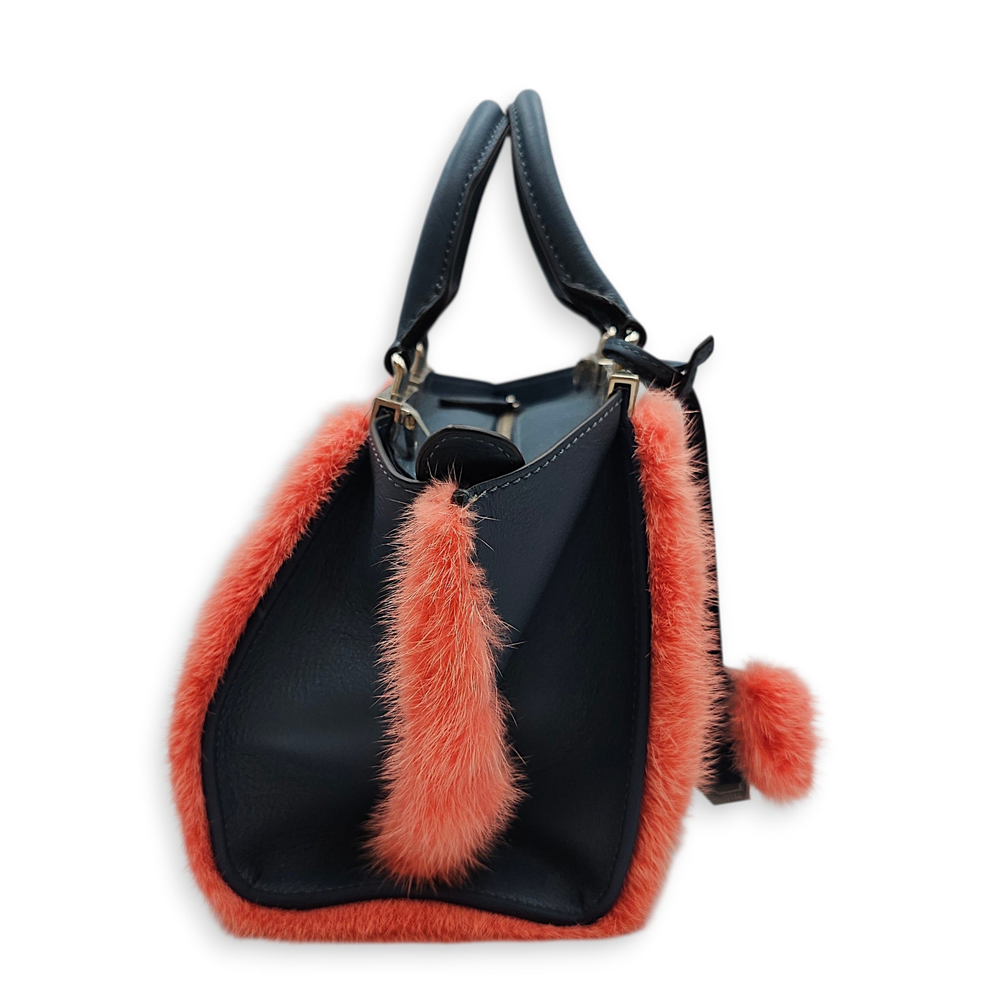 3 Jours with Fur Trimmings  Mini Multi-color  Crossbody Bag in Calfskin Silver hardware CL2512-18043 6