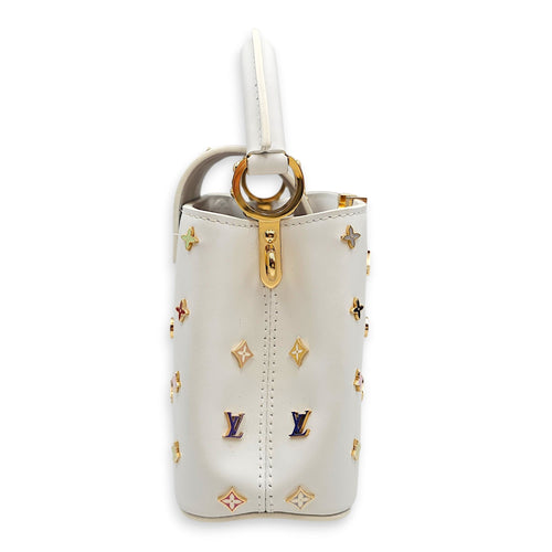 LV X TM Capucines  Mini White Shoulder Bag in Calfskin Gold hardware CL2512-18041 3