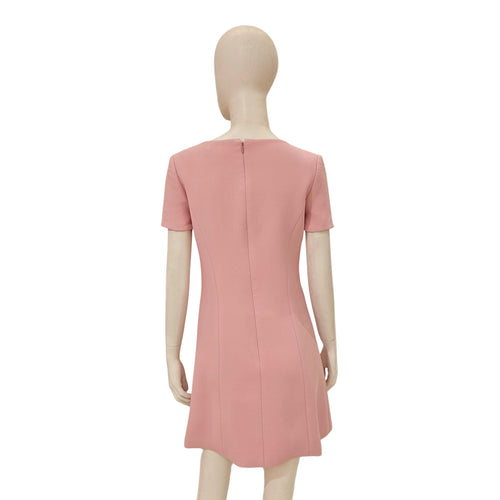 Medusa Short Sleeved Dress 40 Pink Ready-To-Wear in Viscose, Silver hardware