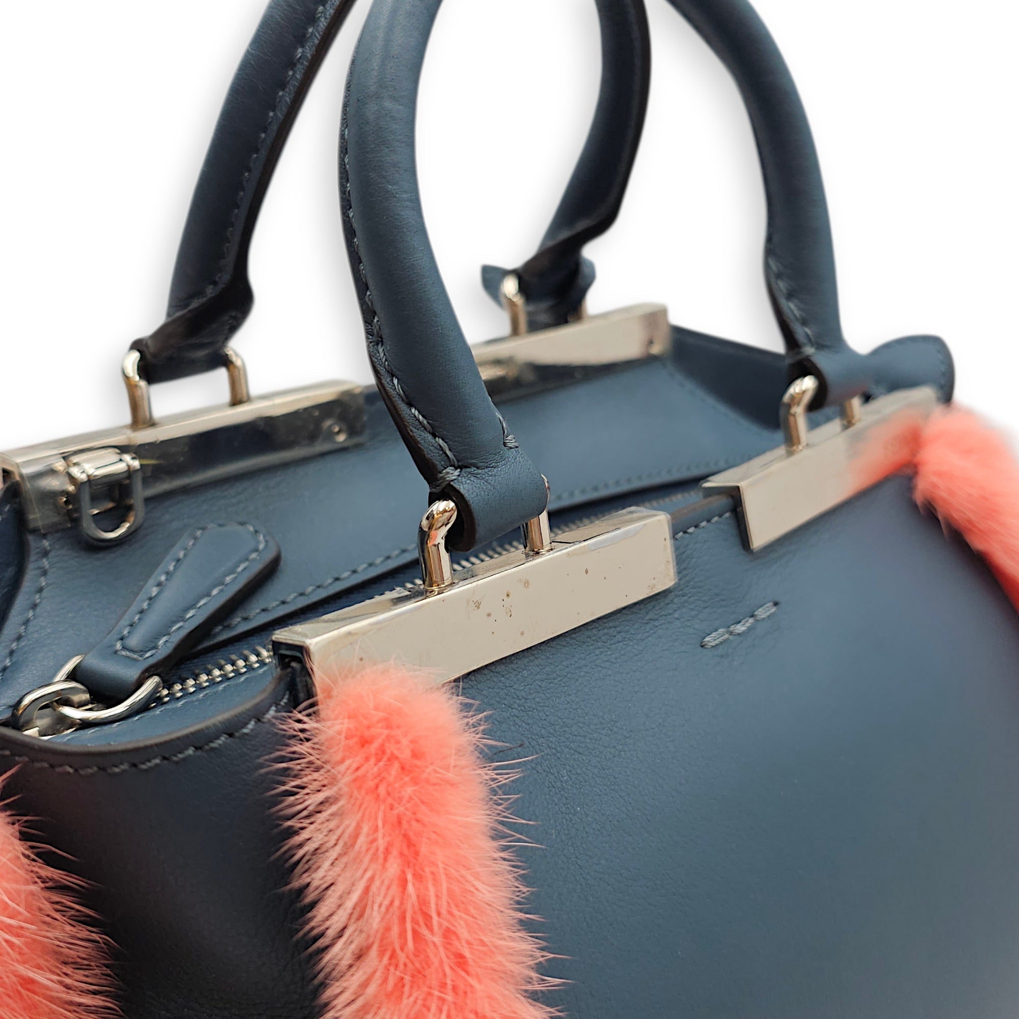 3 Jours with Fur Trimmings  Mini Multi-color  Crossbody Bag in Calfskin Silver hardware CL2512-18043 7