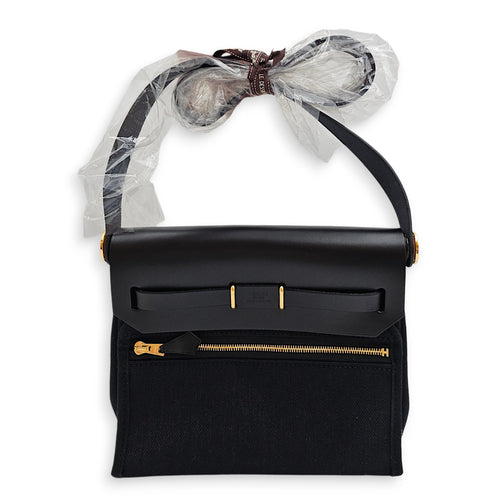 Herbag 20 Black in Toile/Vache Hunter, Gold hardware