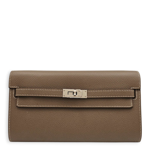 Kelly To Go Etoupe Crossbody Bag in Epsom, Palladium hardware