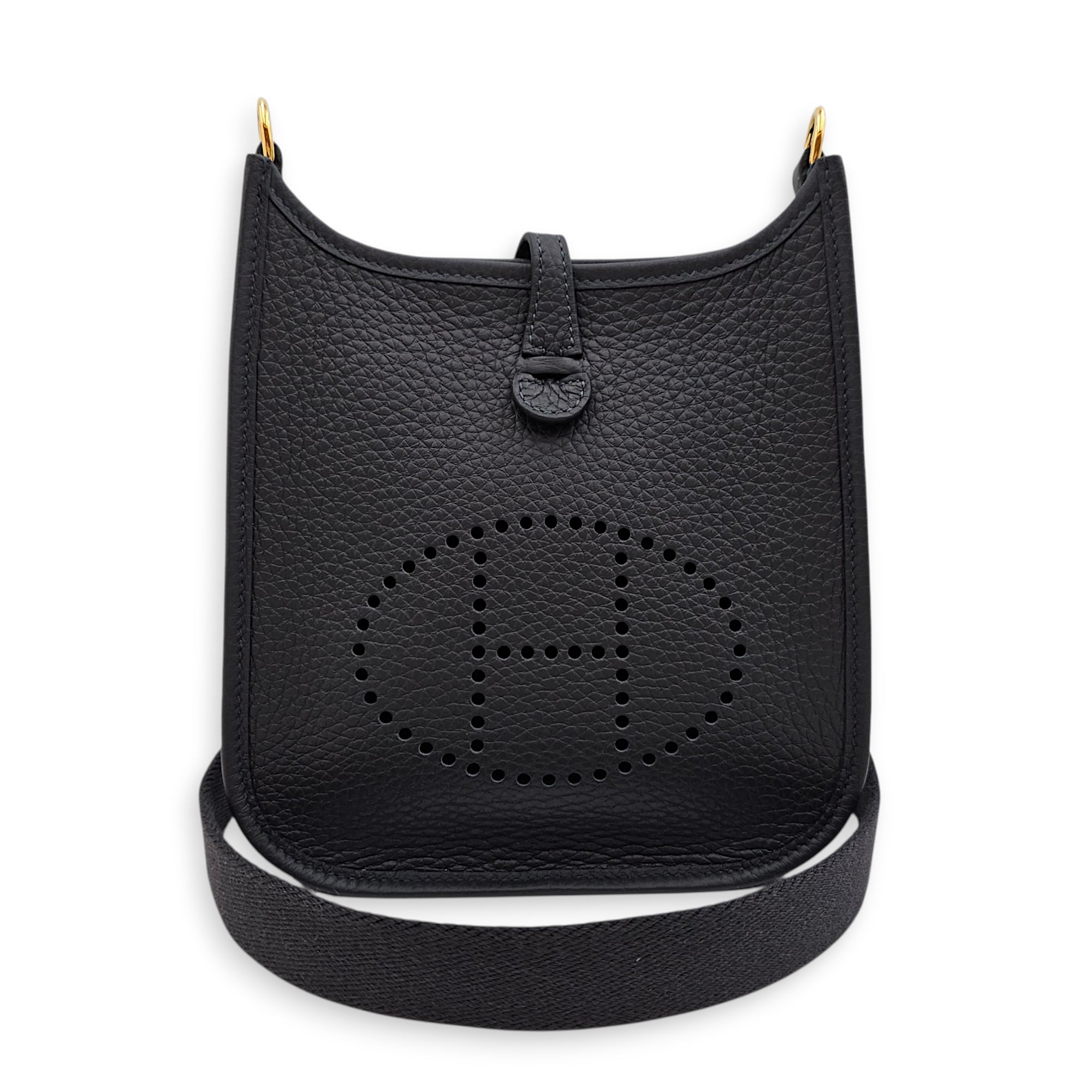 Evelyne Mini Caban in Clemence, Gold hardware