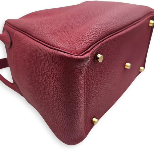 Lindy 30 Rouge Grenat in Clemence, Gold hardware