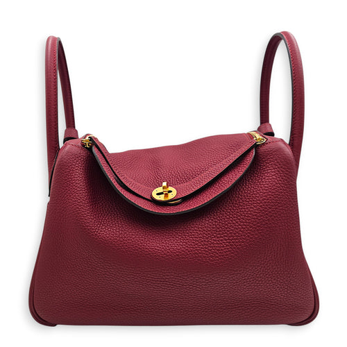 Lindy 30 Rouge Grenat in Clemence, Gold hardware