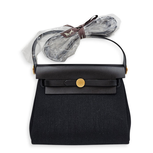 Herbag 20 Black in Vache Hunter/Toile, Gold hardware