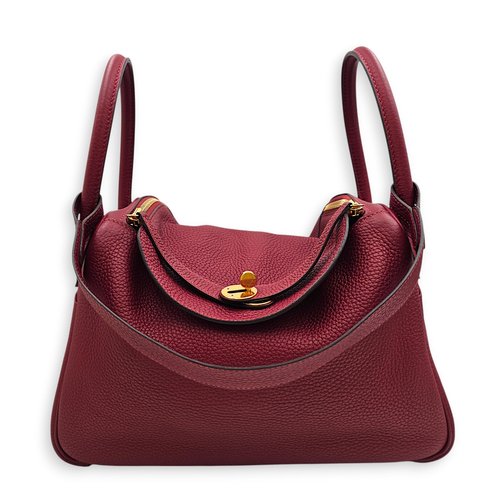 Lindy 30 Rouge Grenat in Clemence, Gold hardware