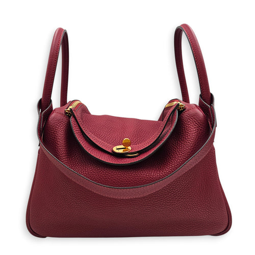 Lindy 30 Rouge Grenat in Clemence, Gold hardware