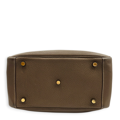 Lindy 26 Etoupe in Clemence, Gold hardware